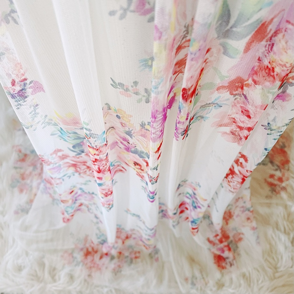 BCBGMazAzria Corset Detail Floral Gown - Picture 6 of 13